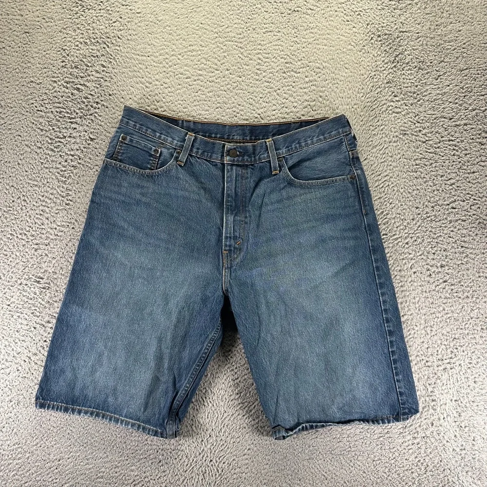 Levi's 569 Shorts Mens 38 Blue Cotton Denim Bermuda‎ Skate Faded Workwear Summer